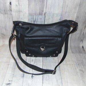 ROMA LEATHERS Carry Concelament Purse Black Leather Will Fit Full Size